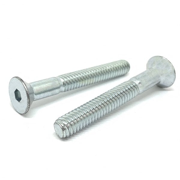 Boltsandnuts.Com #10-32 Socket Head Cap Screw, Flat, Zinc Plated Alloy Steel, 2 in Length, 2500 PK 10F200FSHCSAZ-2500 - main